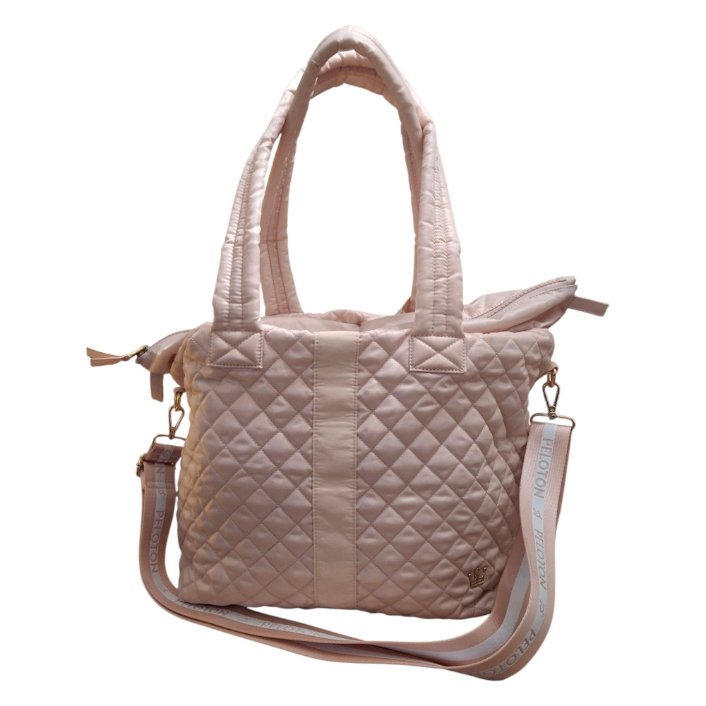 NWOT‎ Peloton x Oliver Thomas Kitchen Sink Pink Quilted Gym Bag - Picture 3 of 8
